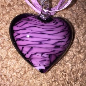 Glass heart necklace
